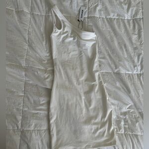 NWT GARAGE Asymmetrical One-Shoulder Cut-Out Dress White Size XXS